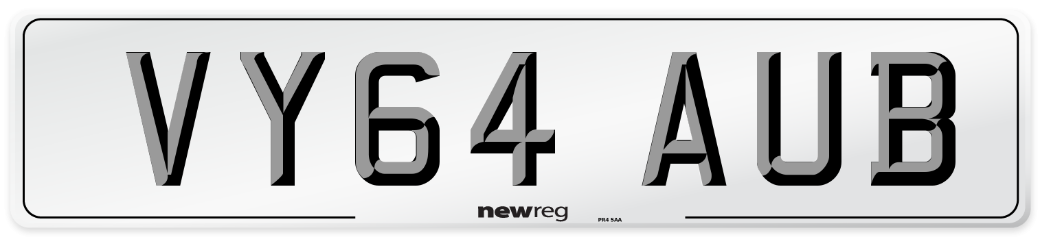 VY64 AUB Number Plate from New Reg